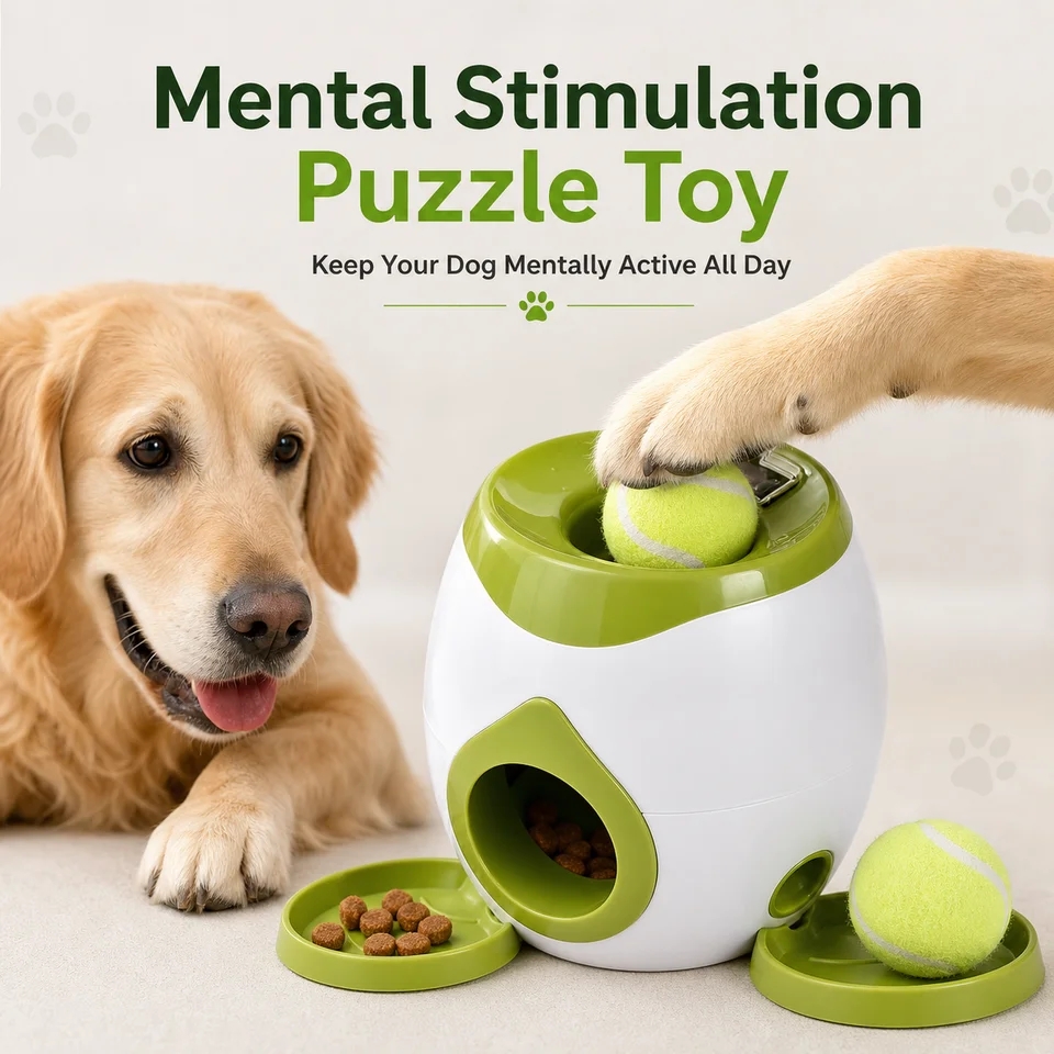 Interactive Squeaky Plush Dog Toy - 자동 강아지 공 발사기, 실내외용 인터랙티브