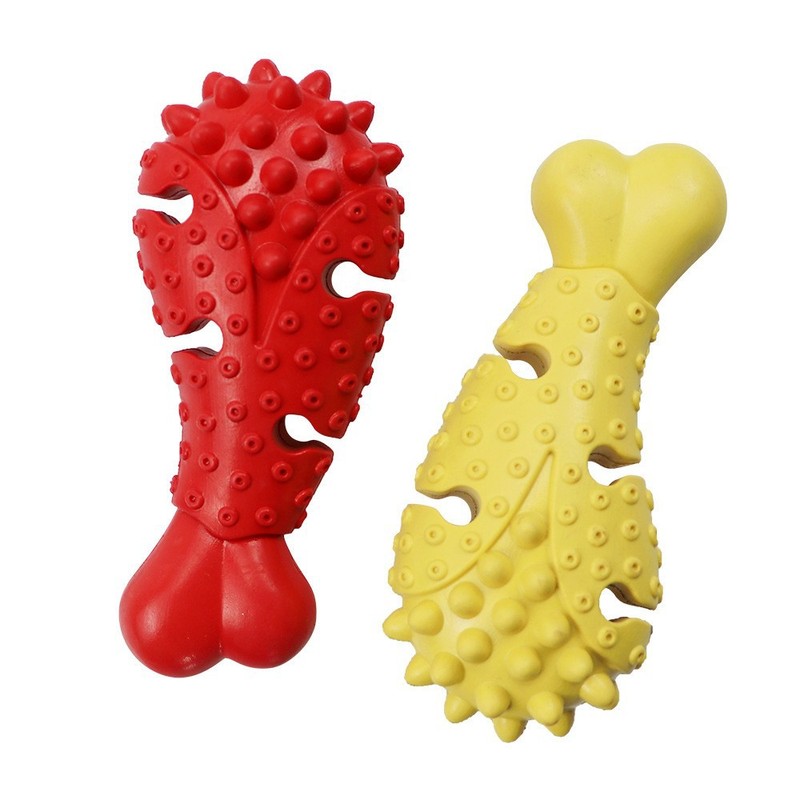 Rubber Treat Dispensing Dog Toy - 반려동물 용품: 치아 세척, 씹어도 찢지