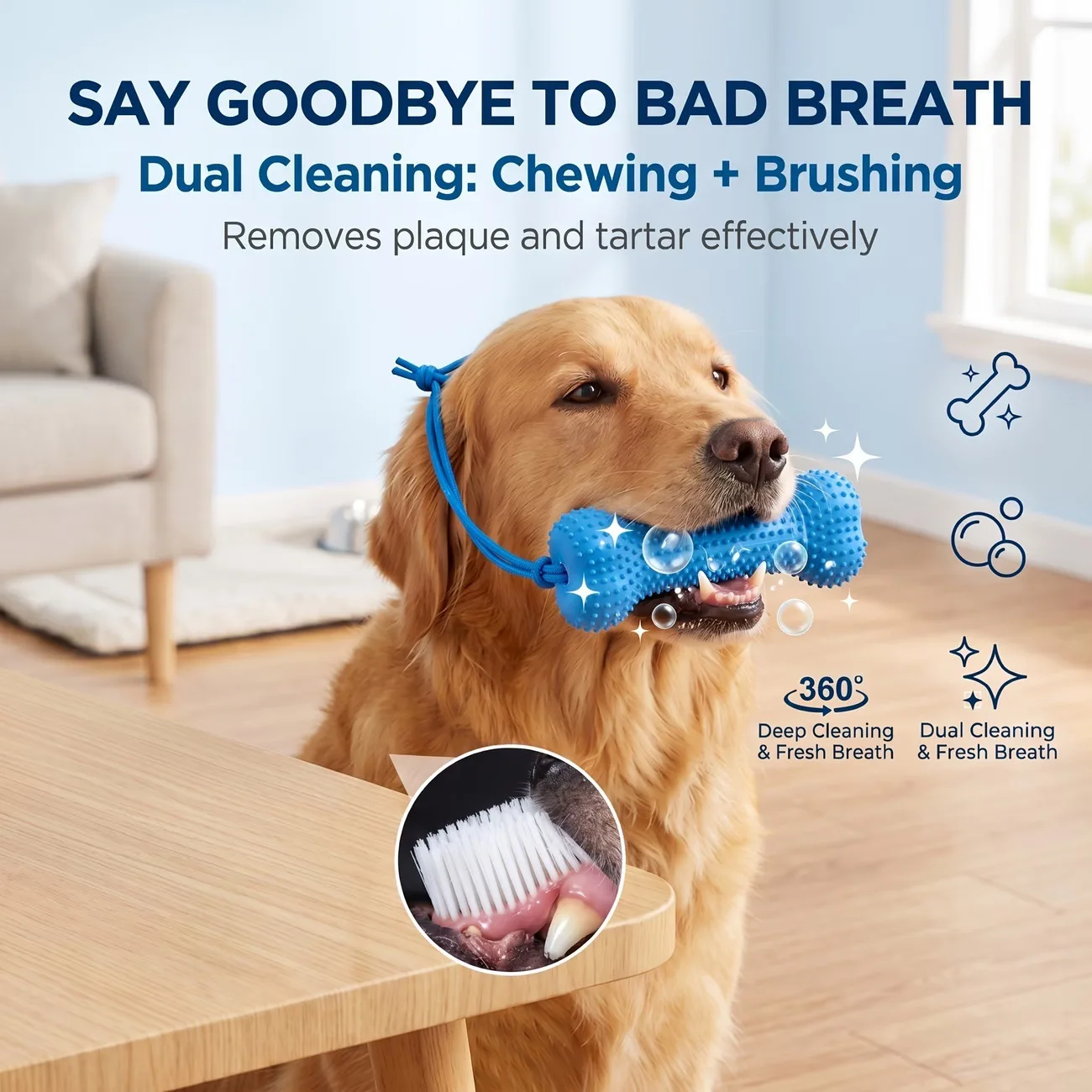 재사용 가능한 강아지용 씹는 장난감, 고무 뼈 모양,  - Teeth Cleaning Dog Chew Bone 리뷰 및 가격