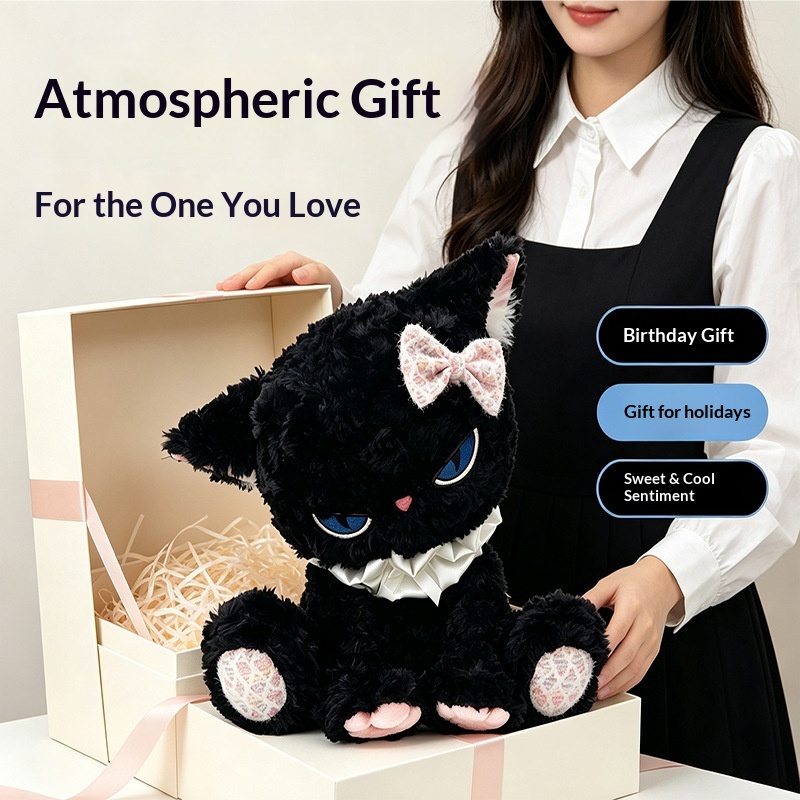 검은 고양이 인형, 파란 눈, 부드러운 털, 푹신한 촉 - Cat Toys 리뷰 및 가격